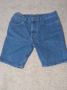 Levi's 505 Mens Denim Jean Shorts W36 Blue Straight Leg Casual Jorts